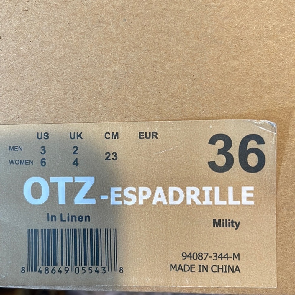 OTZ Shoes 300GMS Linen Unisex Slip On CORKlite Authentic Mocs Size 6 NEW - Picture 13 of 14